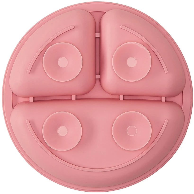 Kit Refeição para bebê em Silicone Rosa (6m+) - Buba