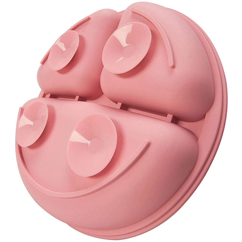 Kit Refeição para bebê em Silicone Rosa (6m+) - Buba