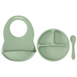 Kit Refeição para bebê em Silicone Verde (6m+) - Buba