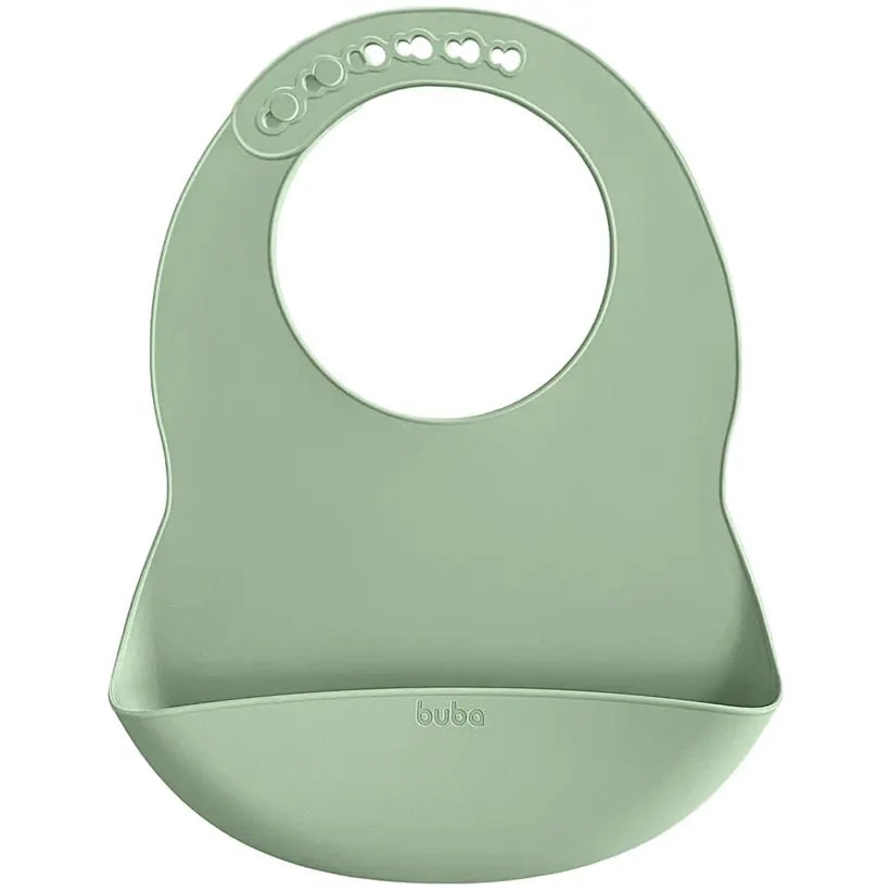 Kit Refeição para bebê em Silicone Verde (6m+) - Buba