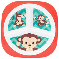 Prato com Divisórias para bebê Animal Fun Macaquinho - Buba