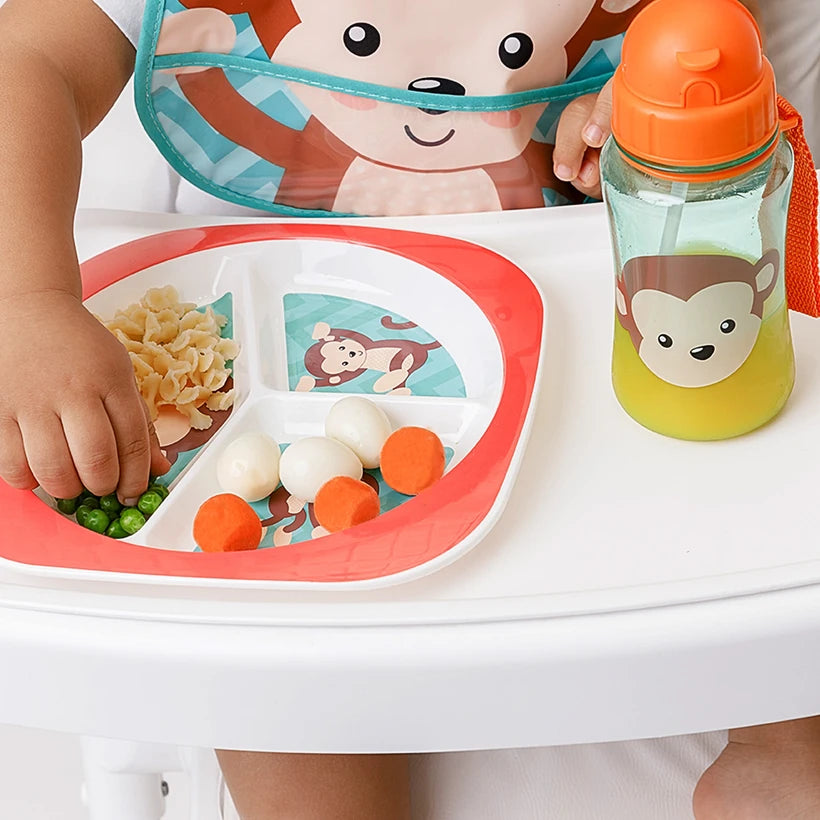 Prato com Divisórias para bebê Animal Fun Macaquinho - Buba