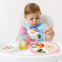 Prato com Divisórias para bebê Animal Fun Unicórnio - Buba