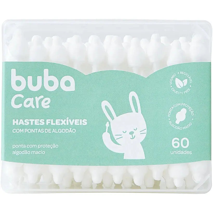 Cotonete Hastes Flexíveis c/ 60 unidades - Buba