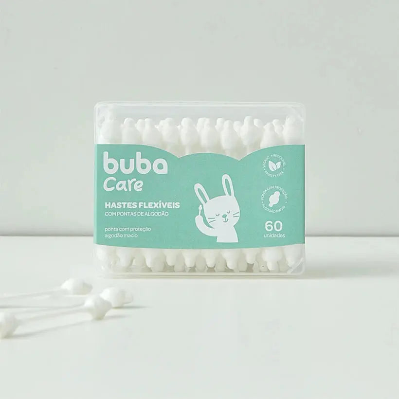 Cotonete Hastes Flexíveis c/ 60 unidades - Buba
