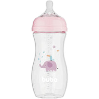 Mamadeira Anticólica Easy Flow Elefante Rosa 330ml Buba