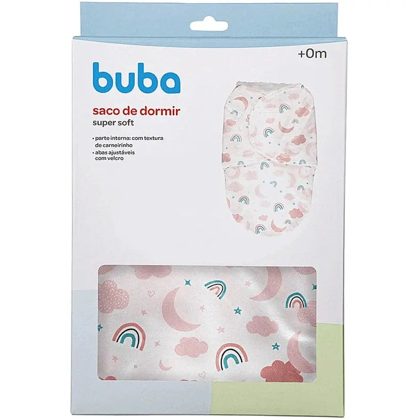 Cobertor de vestir para bebê Baby Super Soft Céu Rosa (0m+) - Buba