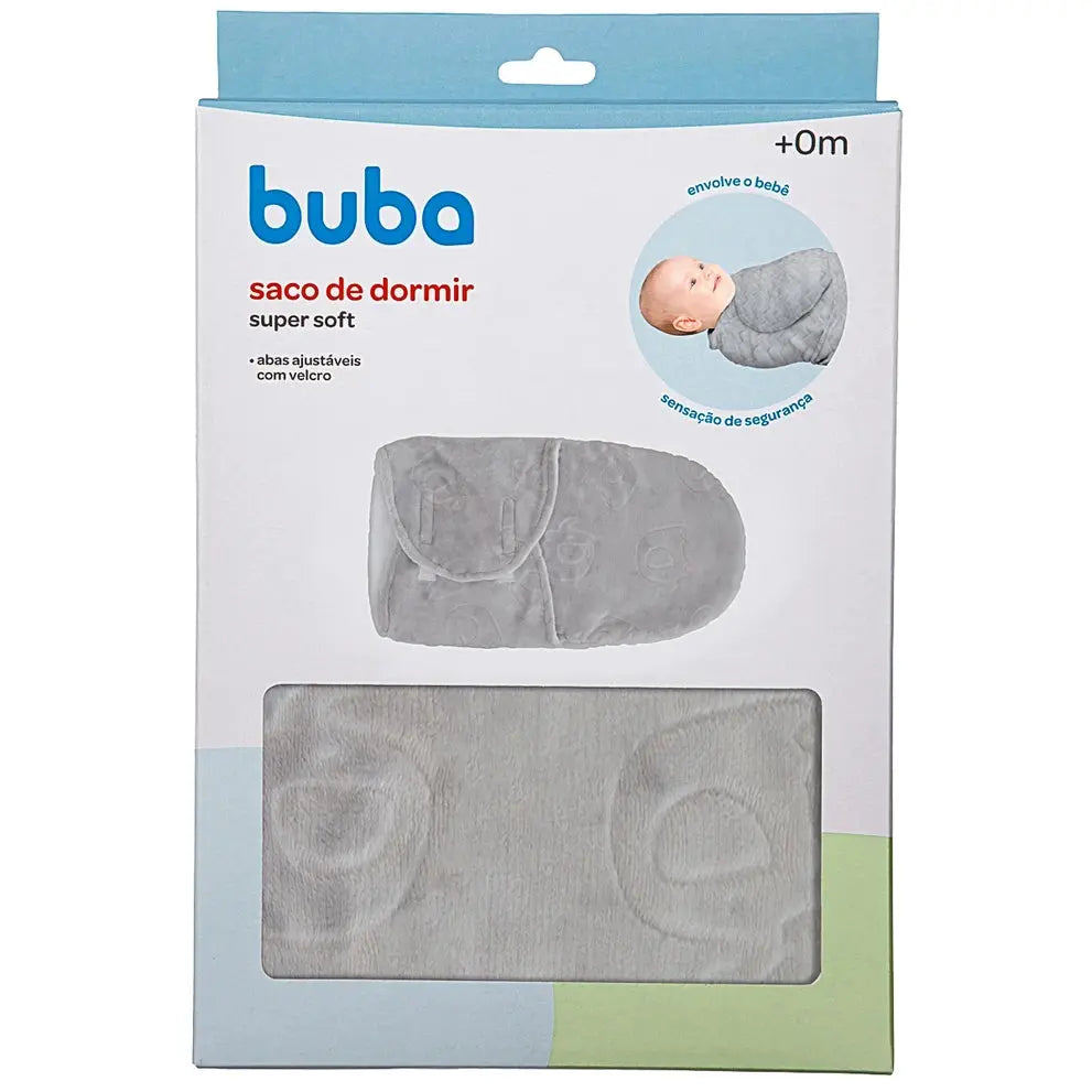 Cobertor de vestir para bebê Baby Super Soft Cinza  - Buba