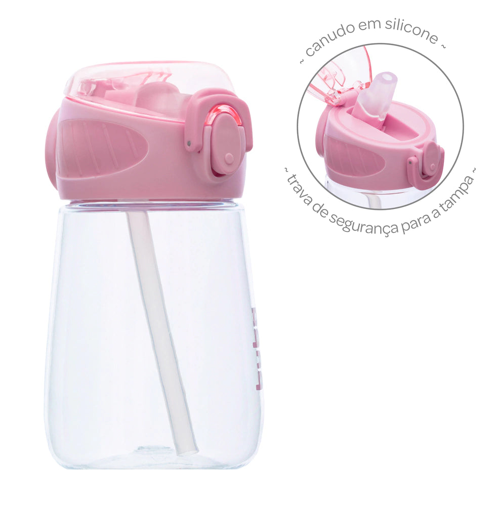 GARRAFINHA TRITAN ROSA BUBA GARRAFA COPO CANUDO