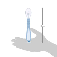 Colher Flexível em Silicone com Ventosa Azul - Buba