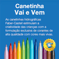 Canetinha Vai e Vem 12 Cores - Faber-Castell