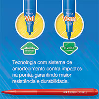 Canetinha Vai e Vem 12 Cores - Faber-Castell
