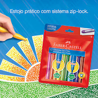 Canetinha Vai e Vem 12 Cores - Faber-Castell