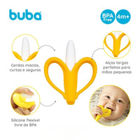 Massageador de Gengiva com Cerdas Curtas Banana - Buba