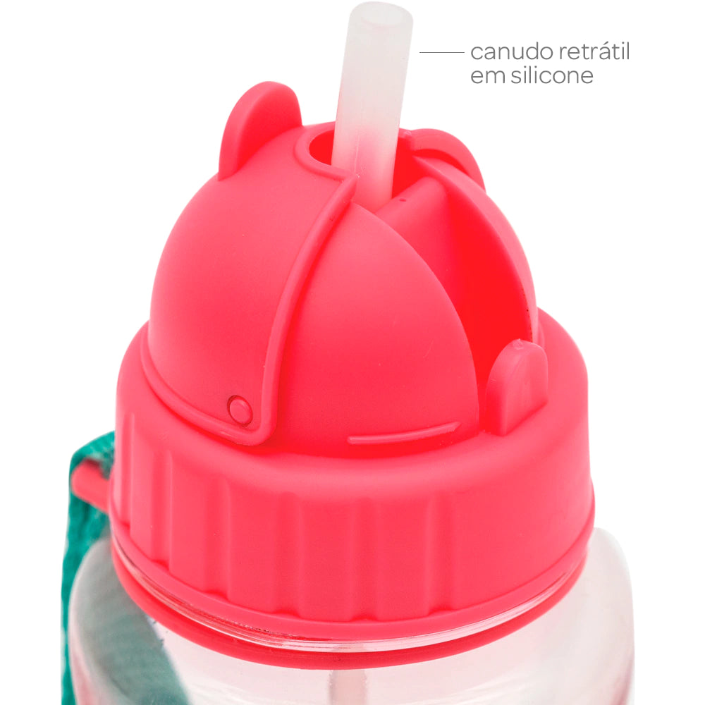 GARRAFINHA FRUTTI MELANCIA CANUDO SILICONE BUBA