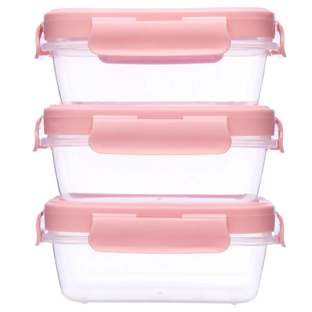 Kit 3 Potinhos Herméticos Rosa 100ml - Buba