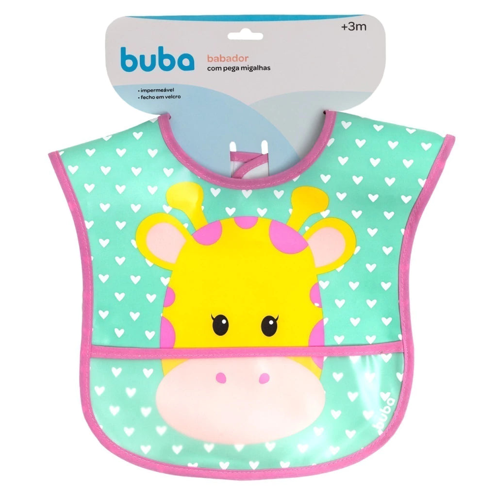 BABADOR COM BOLSO GIRAFA IMPERMEÁVEL PLASTICO