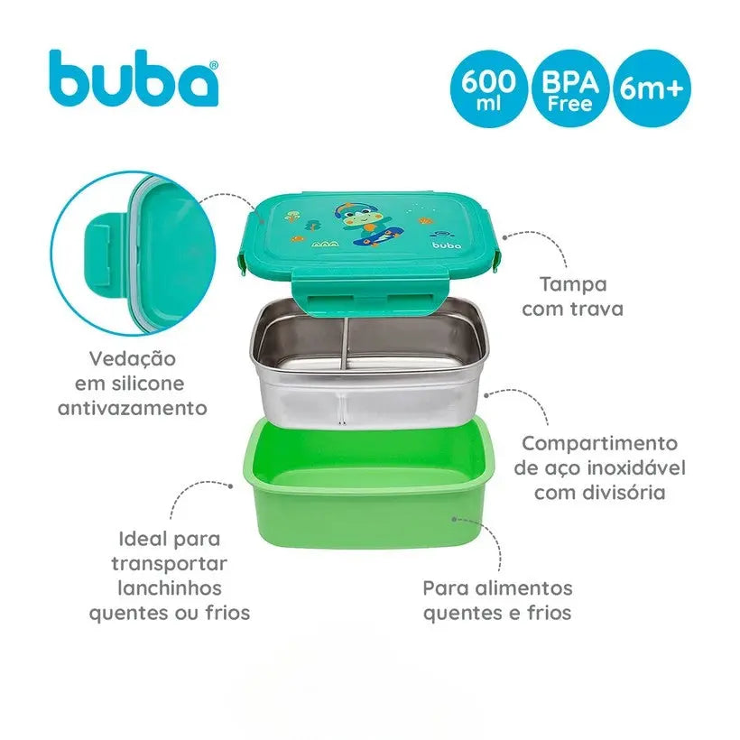 Bentô Box BubaZoo Dino 600ml - Buba