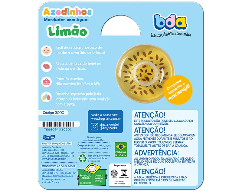 Azedinhos – Limão – Mordedor com água
