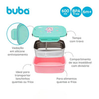 Bentô Box BubaZoo Unicórnio 600ml - Buba