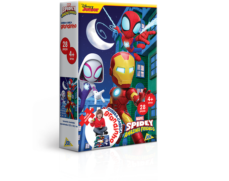 Quebra-Cabeça Grandinho Spidey & Homem de Ferro – 28 Peças | Toyster