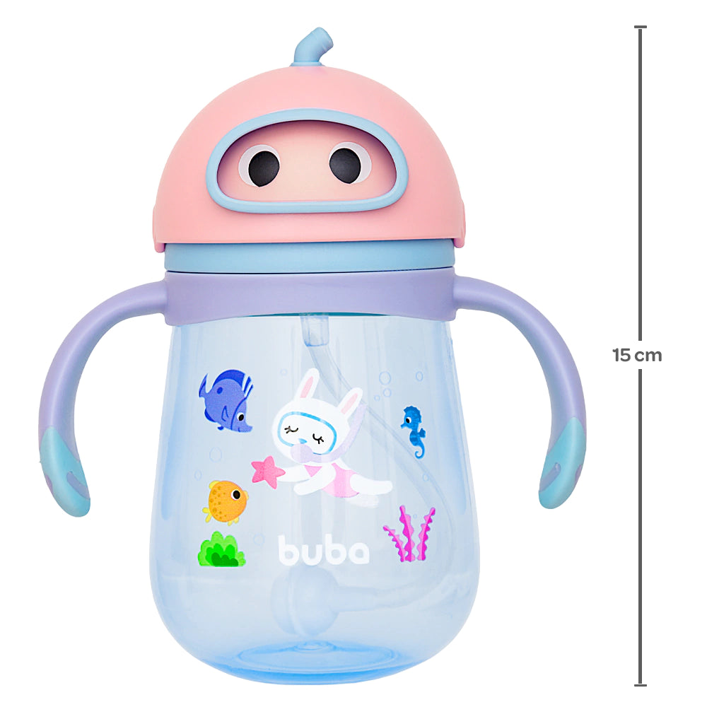COPO COM CANUDO ANTICÓLICA MERGULHO ROSA BUBA