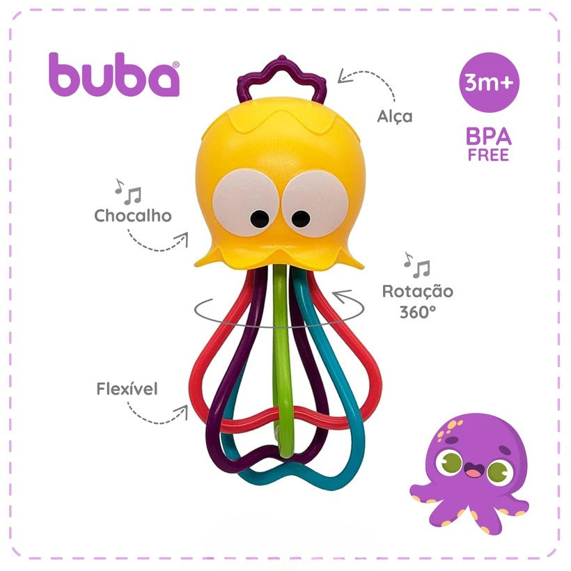 Chocalho Polvo Divertido - Buba
