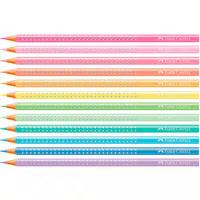 Lápis De Cor triangular Sparkle, 12 Cores + Faber-Castell