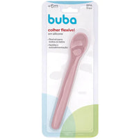 Colher Flexível em Silicone Rosa