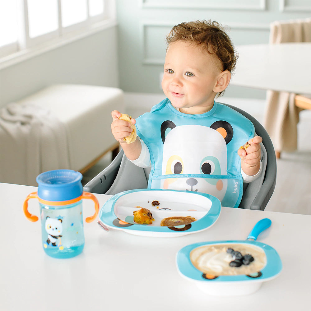 BABADOR COM BOLSO BUBAZOO PANDA BABEIRO