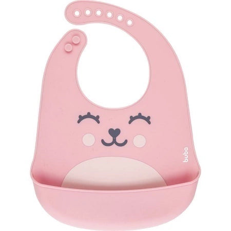 Kit Babador Gumy + Colher termossensivel + Prato De Elefante Rosa