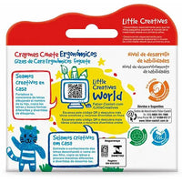 Giz de Cera Foguete, Little Creatives, 6 Cores, Faber-Castell