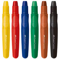 Giz de Cera Jumbo Supermacio, Little Creatives, 6 Cores, Faber-Castell