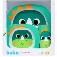 KIT REFEIÇÃO BUBAZOO DINOSSAURO COMPLETO ALIMENTAÇÃO