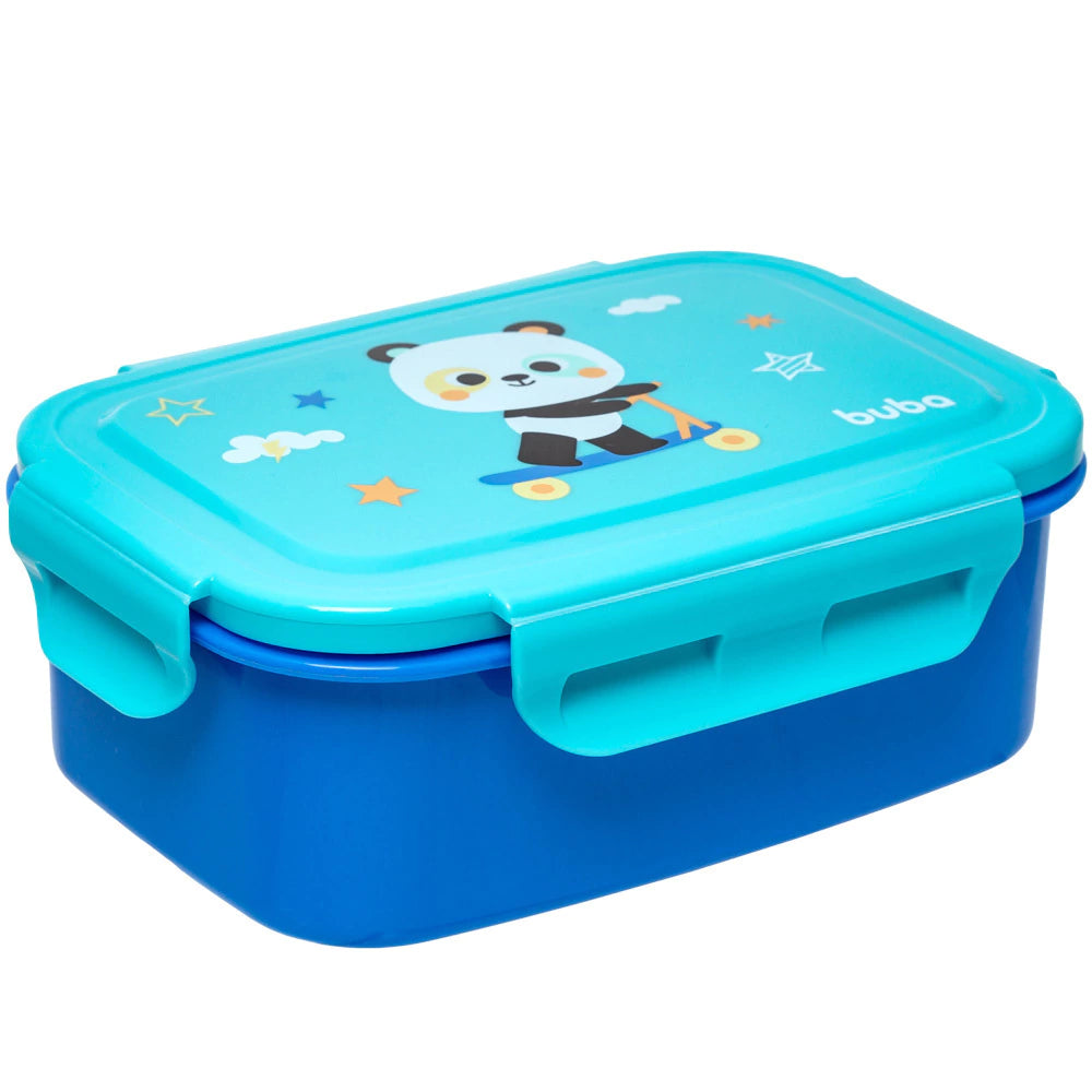 BENTO BOX INOX COM TRAVA E DIVISÓRIAS BUBAZOO PANDA MARMITA POTE