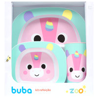 KIT REFEIÇÃO BUBAZOO UNICÓRNIO COMPLETO ALIMENTAÇÃO