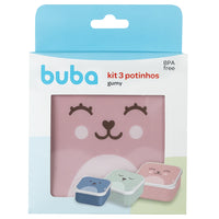 Kit 3 Porta Papinha para bebê Gumy Rosa - Buba