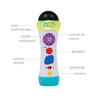 MICROFONE MUSICAL CANTA E GRAVA BUBA BRINQUEDO