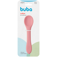 COLHER EM SILICONE ROSA BUBA