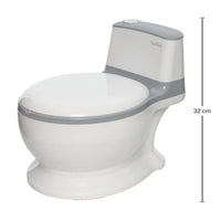 Troninho Vaso Sanitário Infantil c/ Som Branco e Cinza - Buba