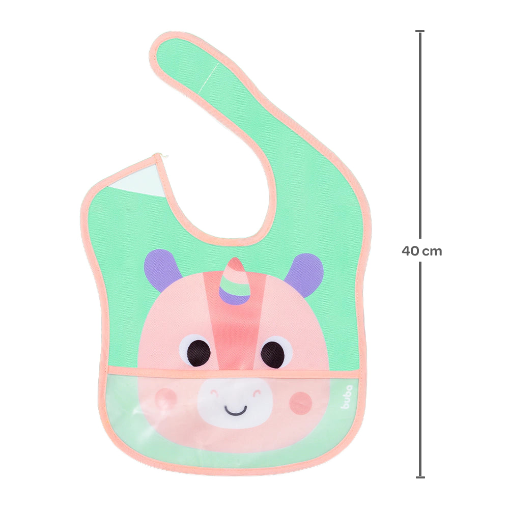 BABADOR COM BOLSO BUBAZOO UNICÓRNIO BABEIRO