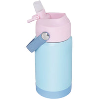 Garrafinha Termica Rosa e Azul Com Canudo