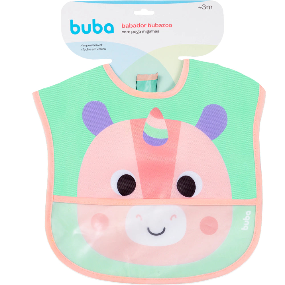 BABADOR COM BOLSO BUBAZOO UNICÓRNIO BABEIRO