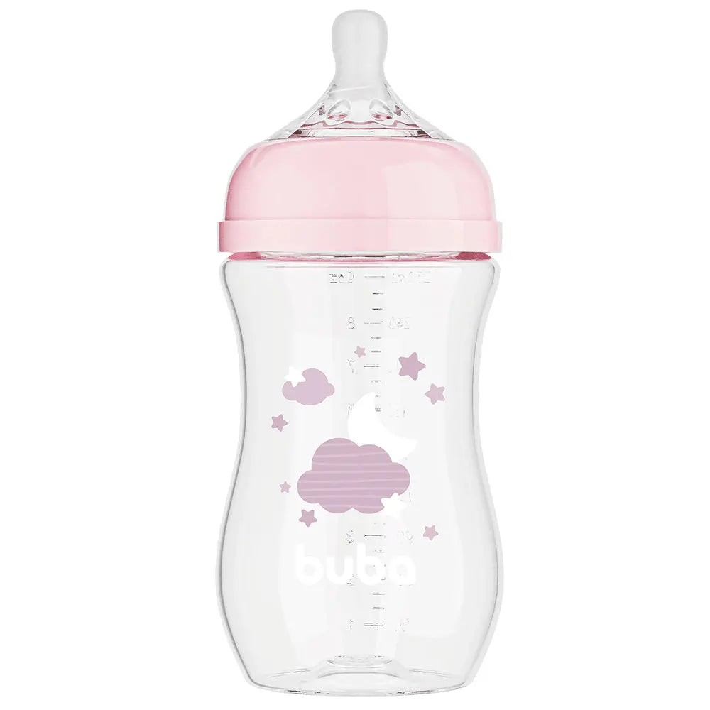 Mamadeira Anticólica Easy Flow Elefante Rosa 270ml - Buba