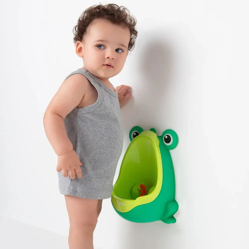 Mictório Infantil Sapinho com Ventosa Verde