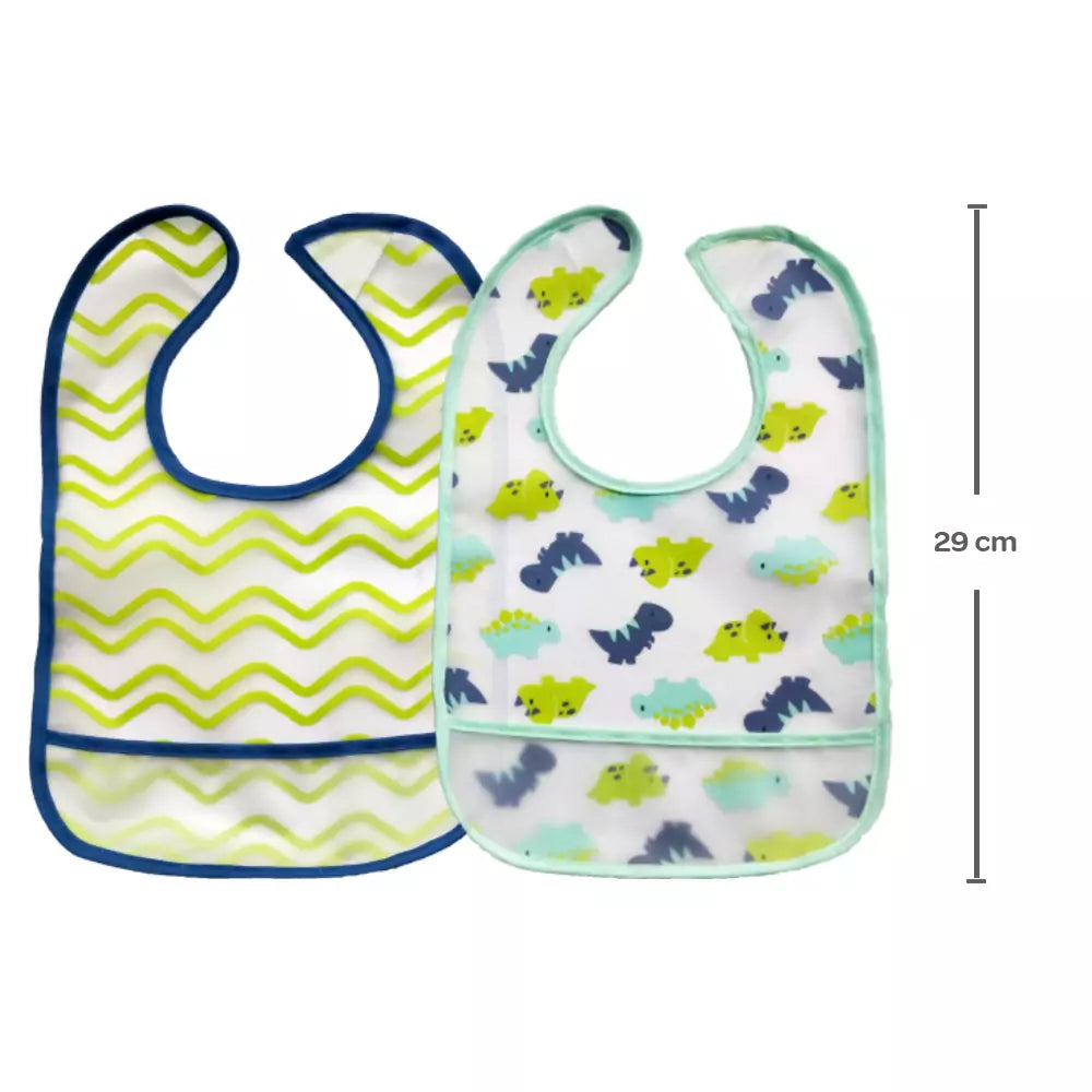 KIT 2 BABADORES COM BOLSO DINO BABADOR DINOSSAURO