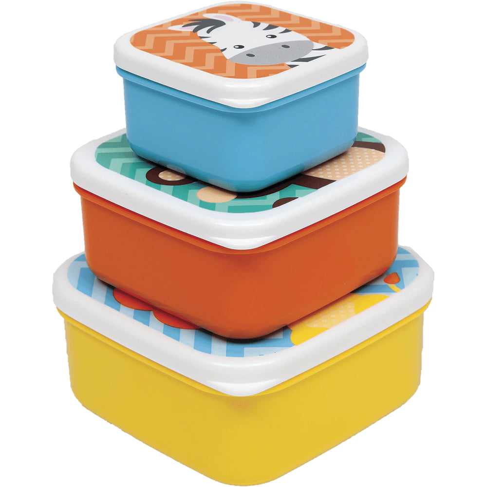 Kit 3 Porta Papinha para bebê Animal Fun - Buba