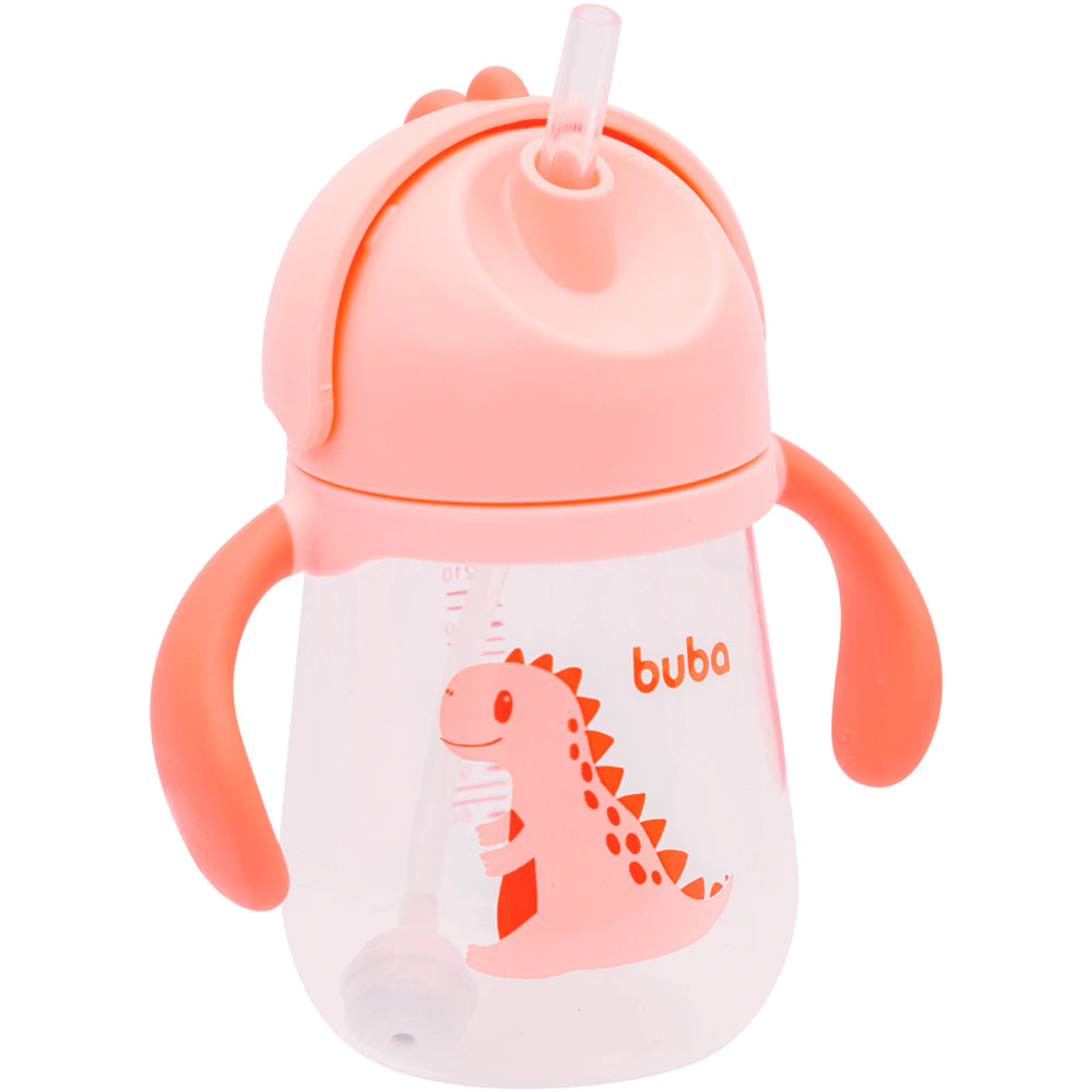 COPO COM CANUDO ANTICÓLICA DINO ROSA BUBA