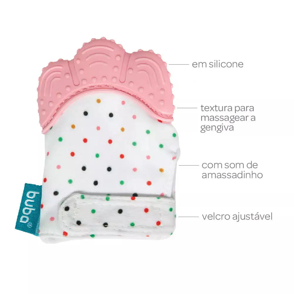 Luvinha Mordedor de Silicone Rosa (3m+) - Buba Buba