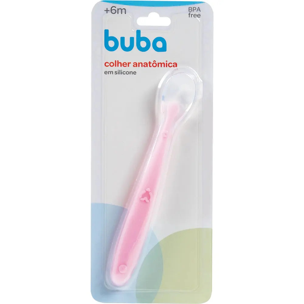 Colher Anatômica em Silicone Rosa